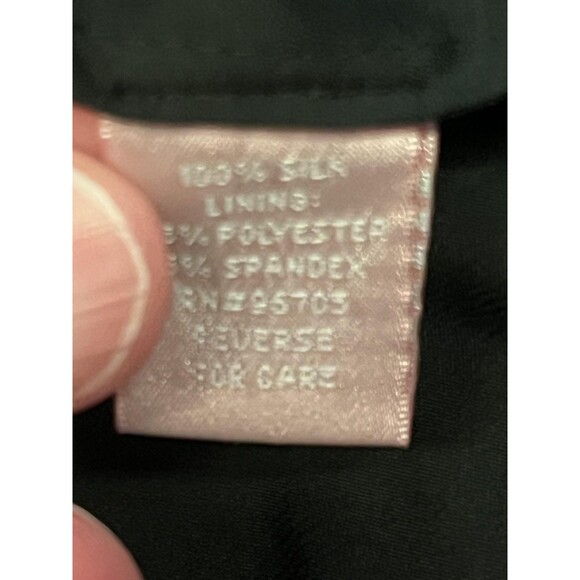 Rebecca Taylor Shirt Womens 6 Black Silk Beaded Embellished Flowy Tank Top - Picture 8 of 9